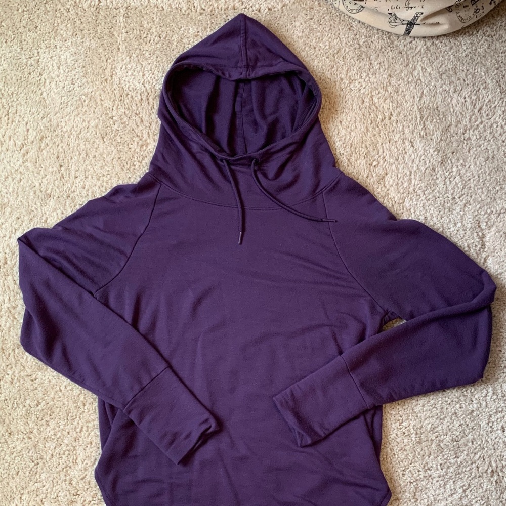 High/Low Hoodie, Purple, Size Small